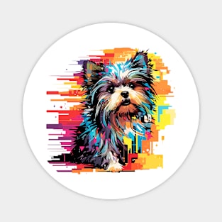 Yorkshire Terrier Dog Pet World Animal Lover Furry Friend Abstract Magnet